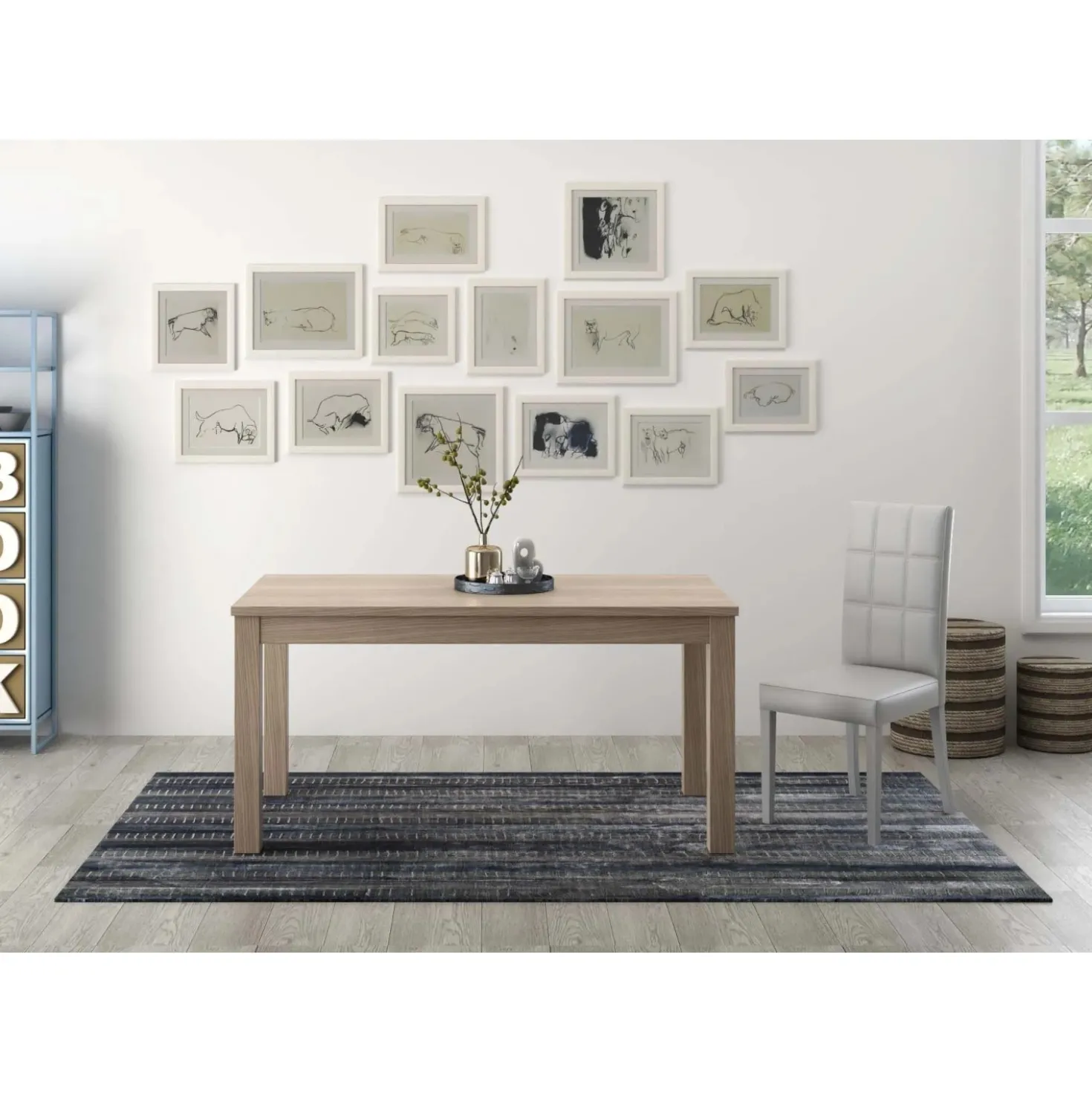 Tavolo allungabile da pranzo Firenze olmo 140x85x77 cm
