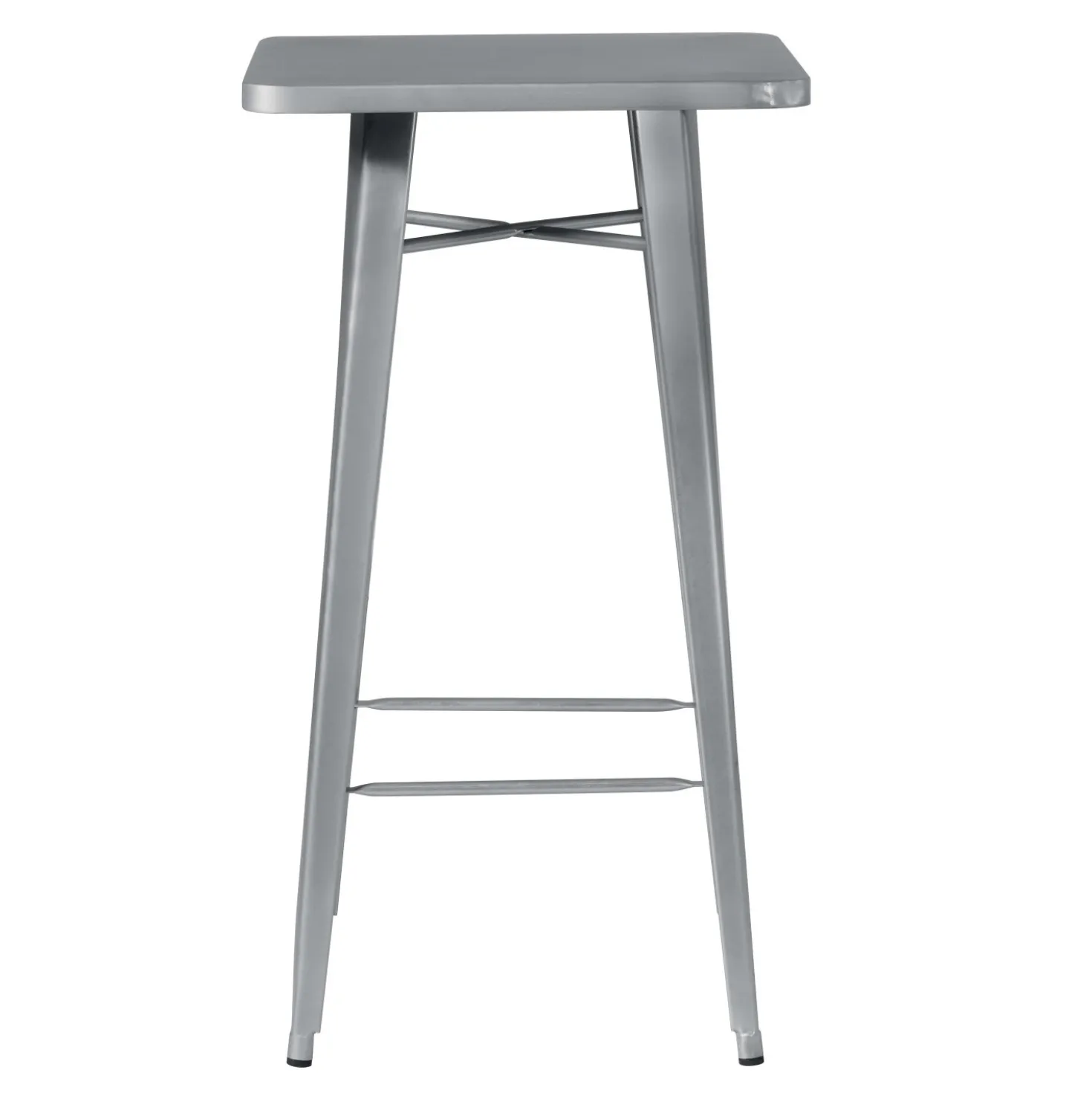 Tavolo alto da giardino in lamiera grgio 60x60xH108 cm