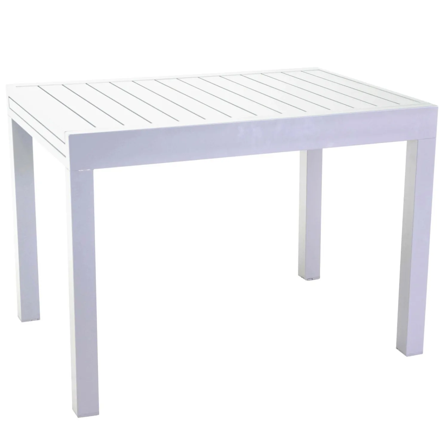 Tavolo da giardino allungabile Cleveland in alluminio bianco 125/250x75x75 cm