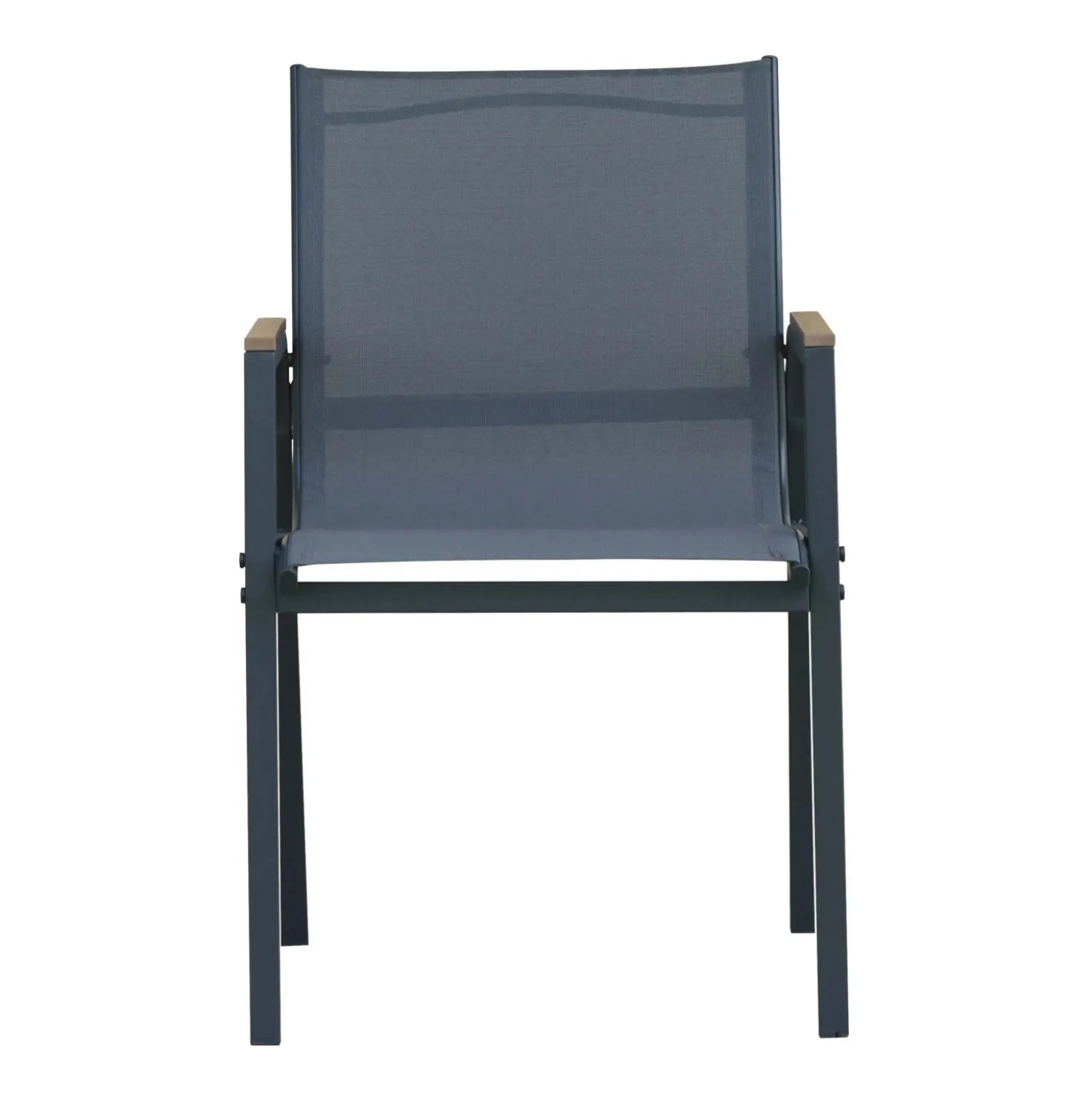 Tavolo e sedie da giardino in polywood nero 4 posti