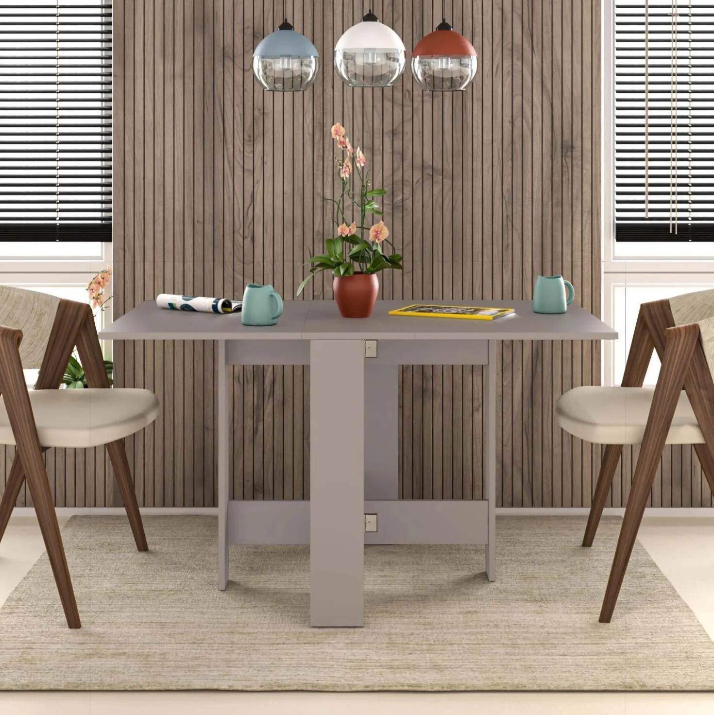 Tavolo pieghevole salvaspazio Artemio mocha 130x76x74 cm