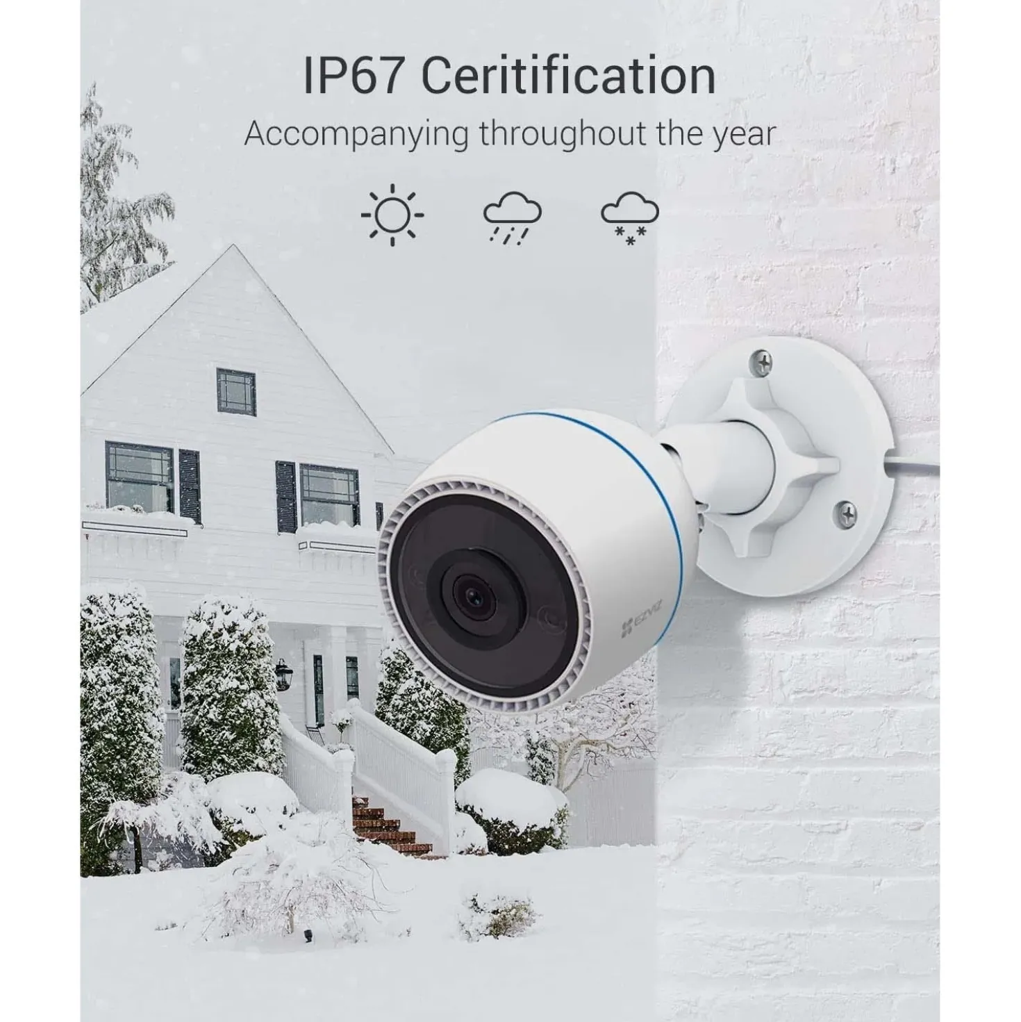 Telecamera da esterno di sicurezza WiFi Smart Home Ezviz C3TN Color 1080 P