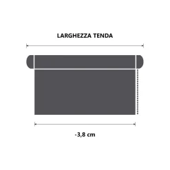 Tenda a rullo semifiltrante Rodi L 120 x H 252 cm grigio scuro