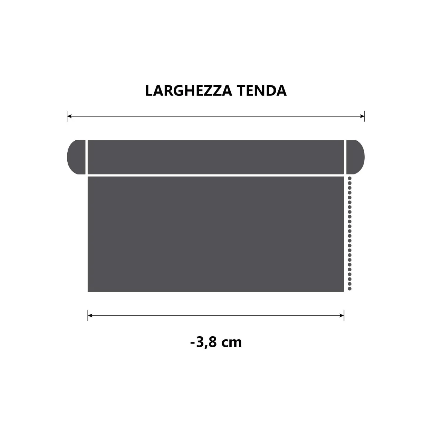 Tenda a rullo semifiltrante Rodi L 60 x H 252 cm grigio scuro