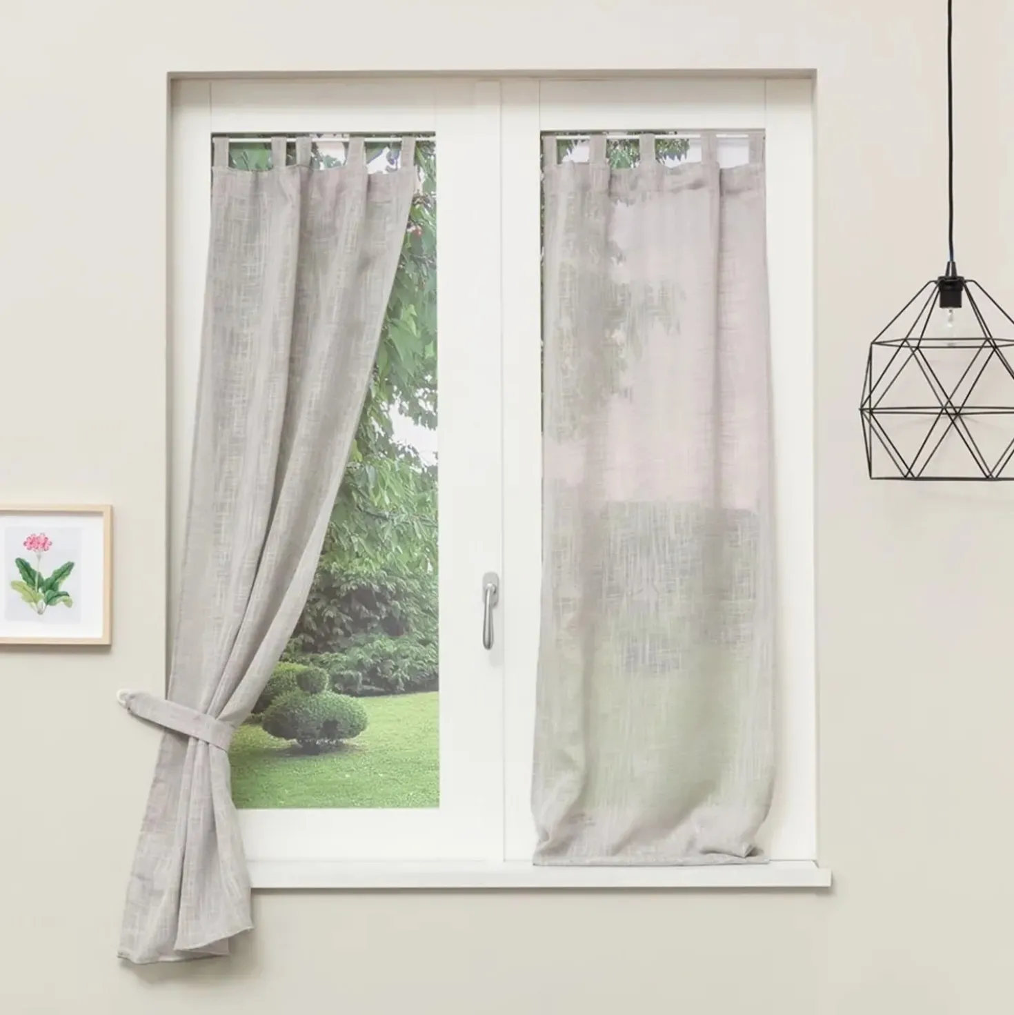 Tenda a vetro Lione L 90 x 150 cm grigio