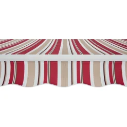 Tenda da sole a bracci articolati 395x250 cm beige/bordeaux