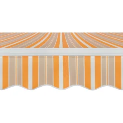 Tenda da sole a braccio reclinabile 295x200 cm beige/giallo