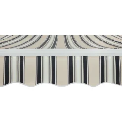 Tenda da sole a braccio reclinabile 395x250 cm beige/grigio