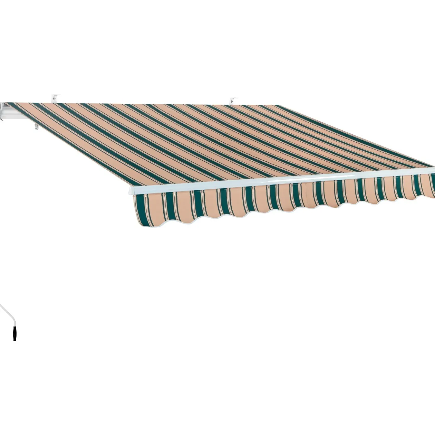 Tenda da sole a braccio reclinabile 295x200 cm beige/verde