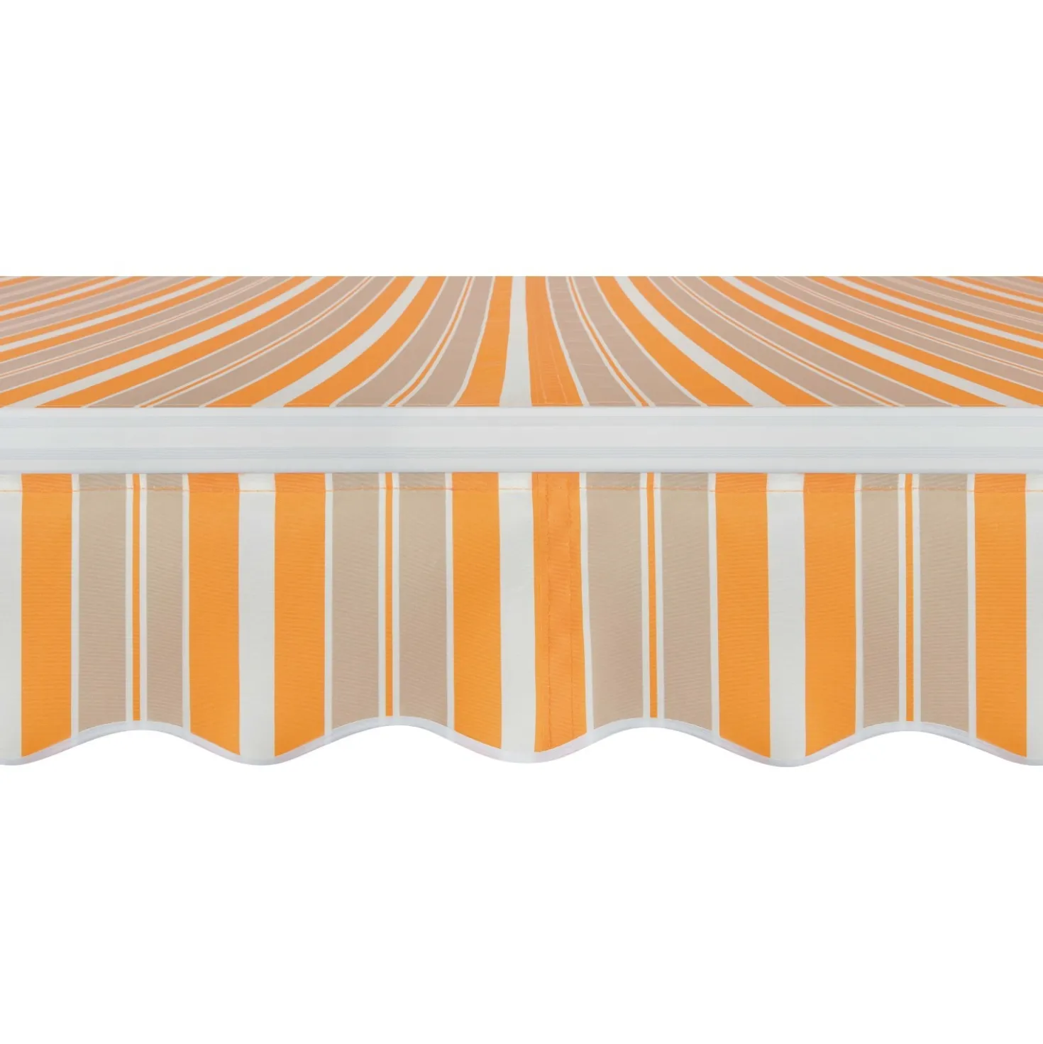 Tenda da sole a braccio reclinabile 395x250 cm beige/giallo