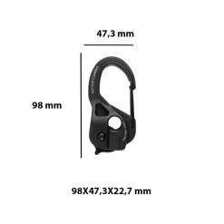 Tendicorda in alluminio 98x47,3x22,75 mm nero