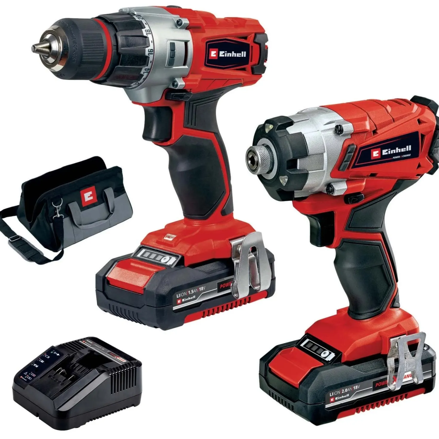 Trapano e avvitatore ad impulsi a batteria Kit Einhell 4257232 Te-Tk 18 V