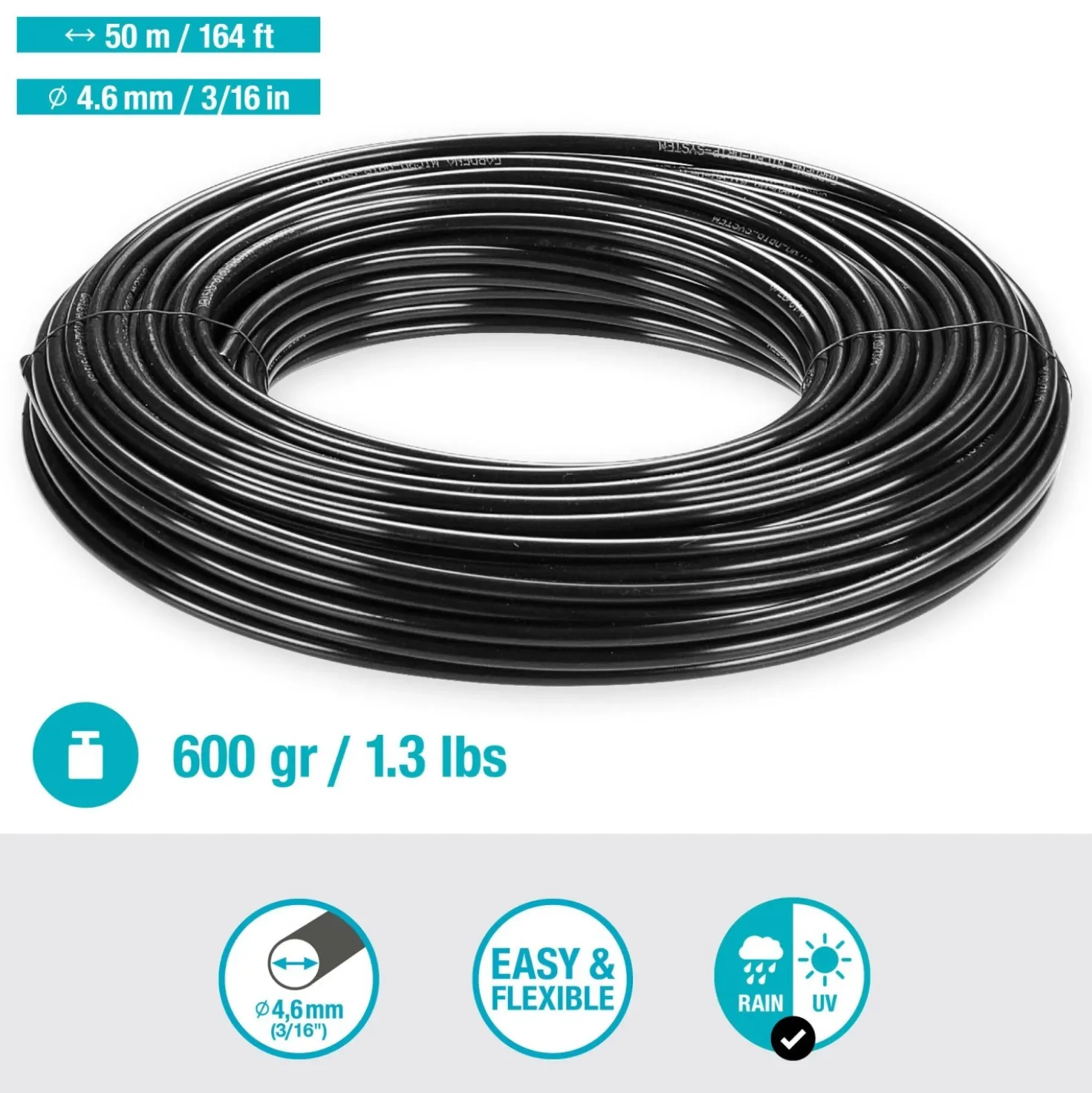 Tubo irrigazione di derivazione Micro-Drip-System Gardena 50 m 4,6 mm (3/16")