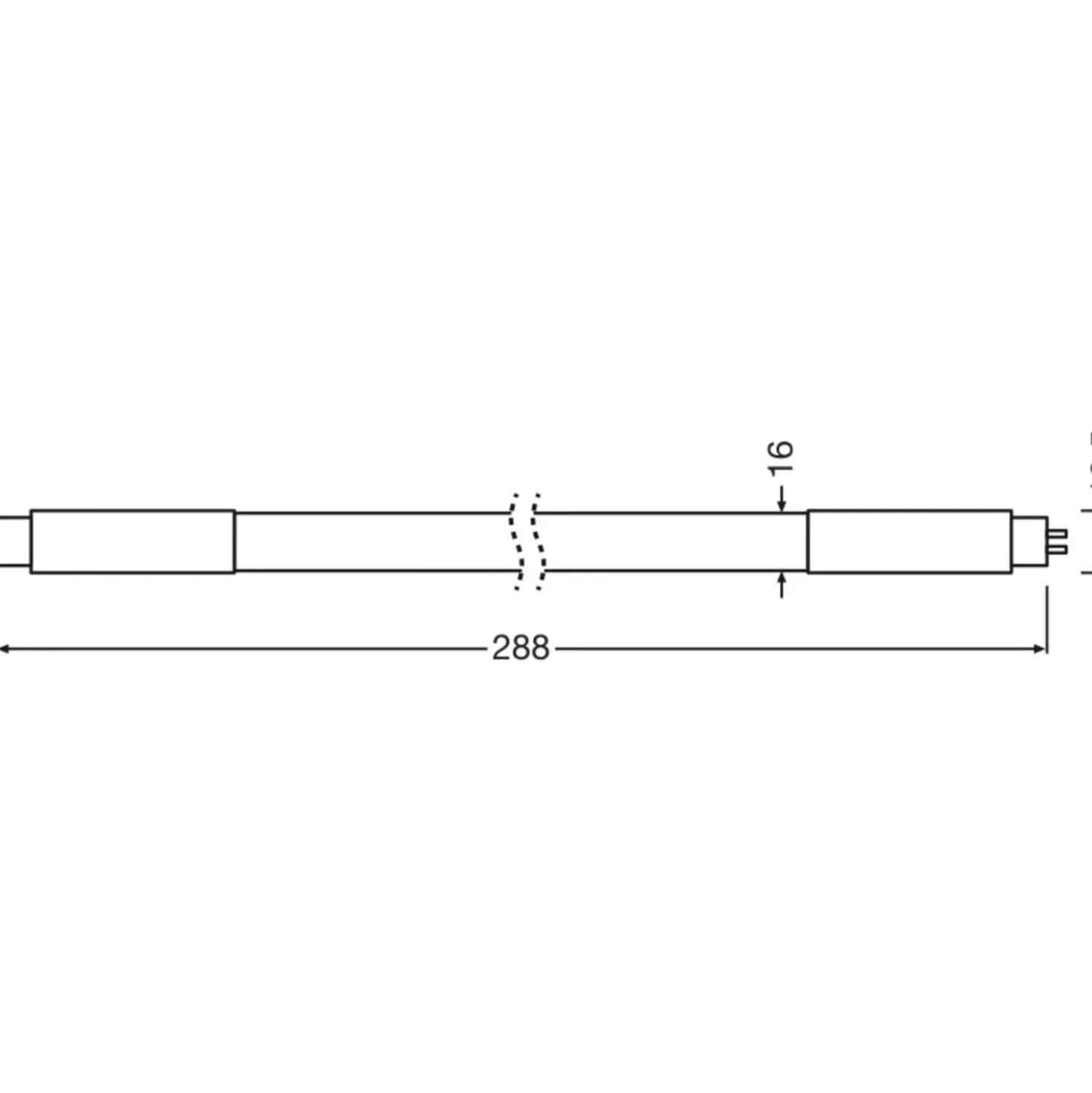 Tubo LED Osram T5 HF L8 CORTO 288 mm 4 W 400 lm 4000 K