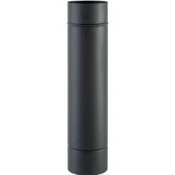 Tubo smaltato lineare porcellanato nero opaco L 50 cm Ø 12 cm
