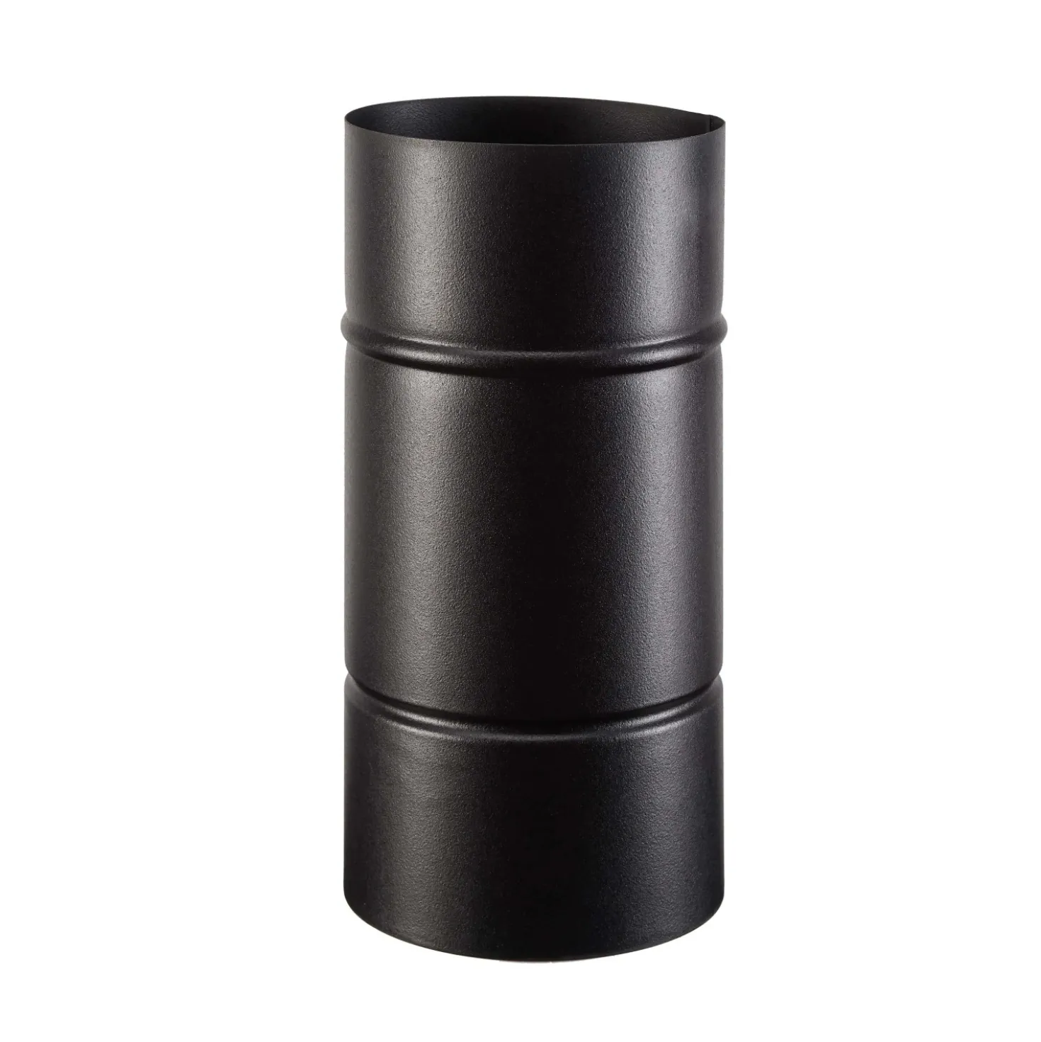 Tubo smaltato lineare porcellanato nero opaco L 25 cm Ø 10 cm