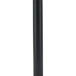 Tubo smaltato lineare porcellanato nero opaco L 100 cm Ø 10 cm