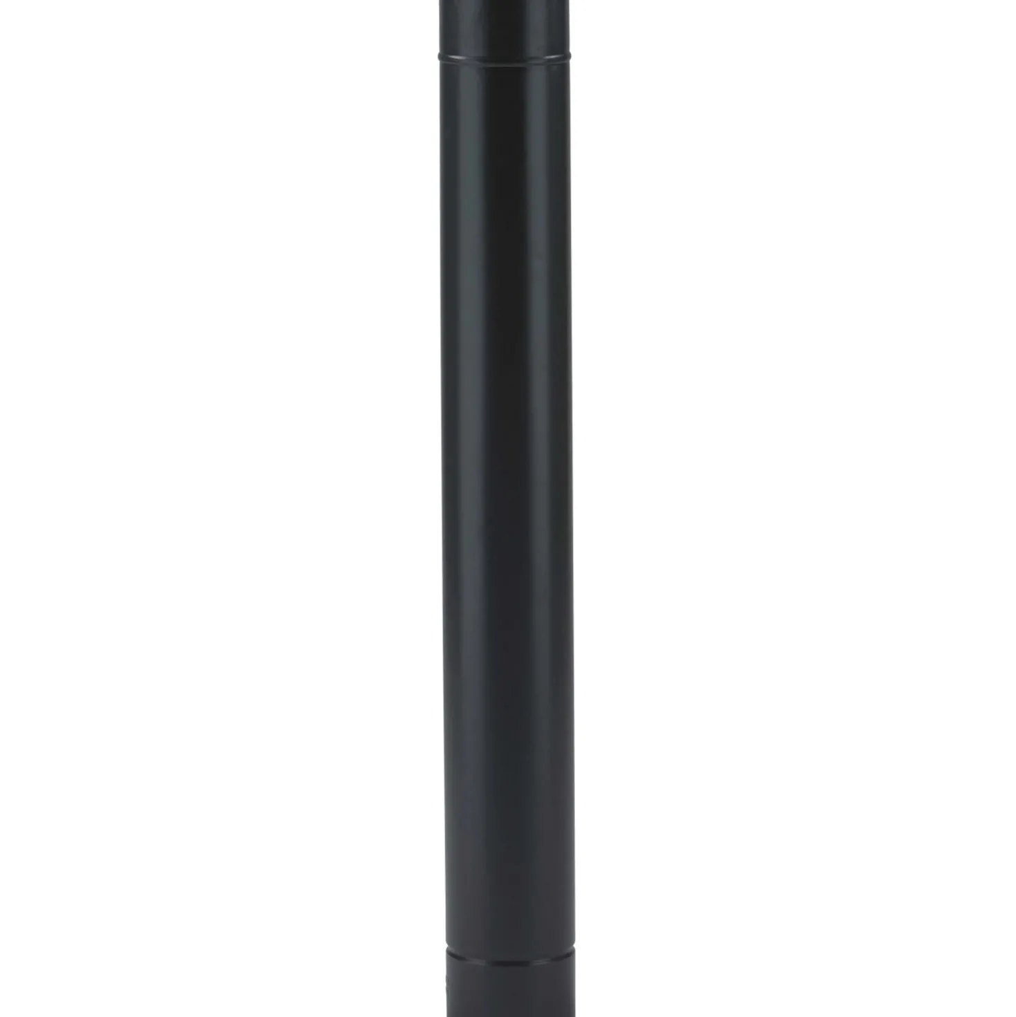 Tubo smaltato lineare porcellanato nero opaco L 100 cm Ø 12 cm