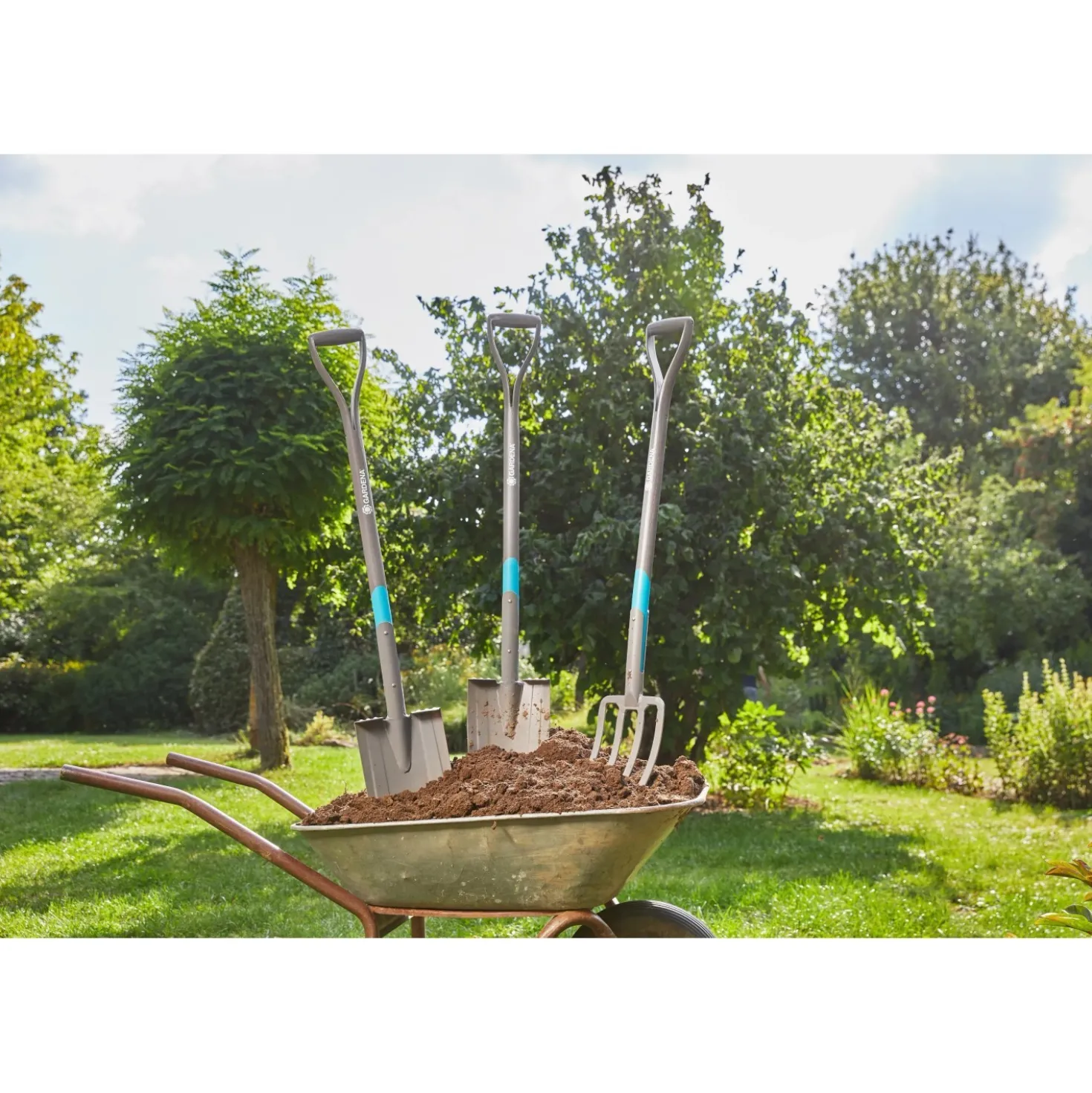 Vanga quadra Gardena NatureLine L 117 cm con manico in legno