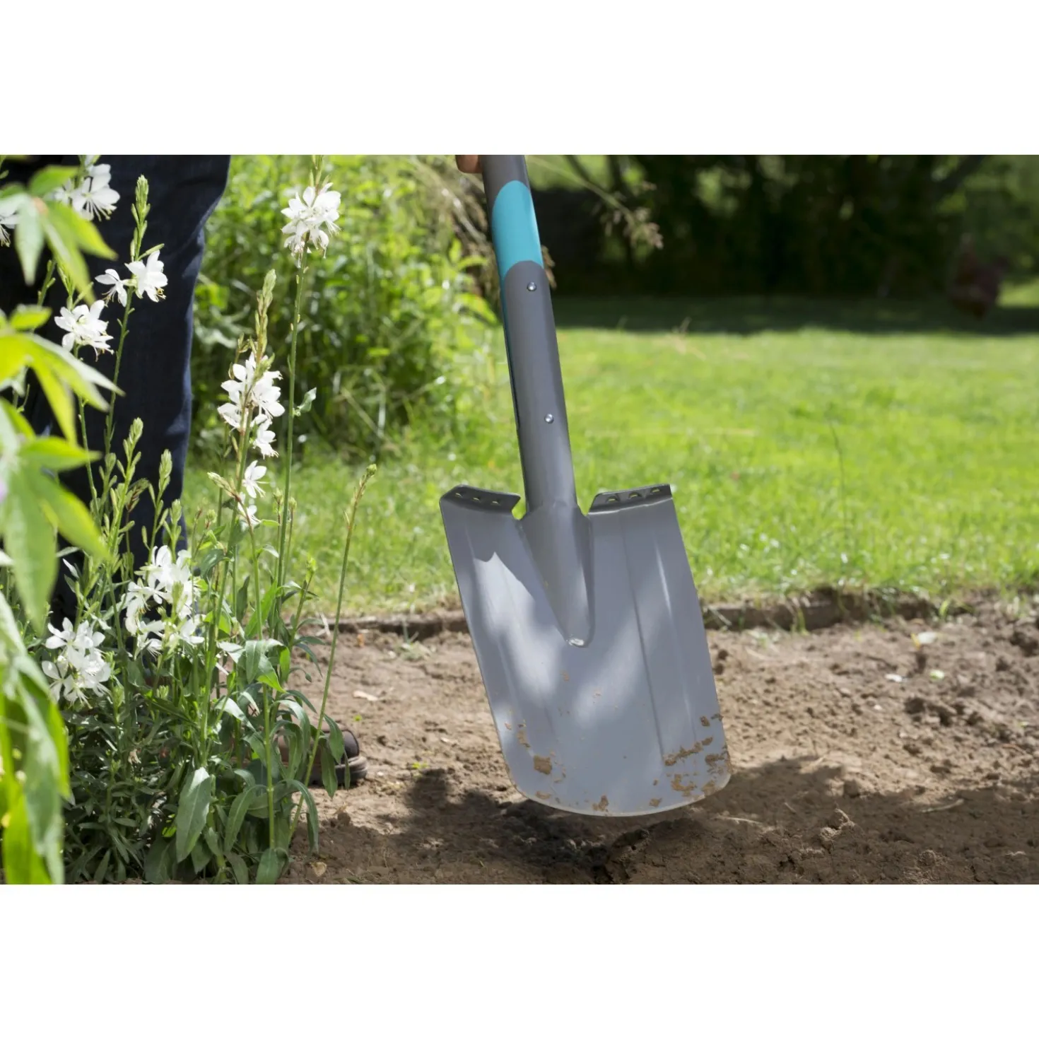 Vanga quadra Gardena NatureLine L 117 cm con manico in legno