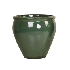 Vaso per piante da esterno in ceramica XS 25,5x25,5x24,5 cm verde