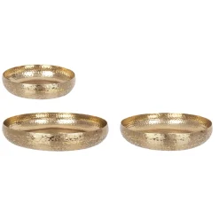 Vassoio decorativo Varanasi misura media Ø38 cm oro