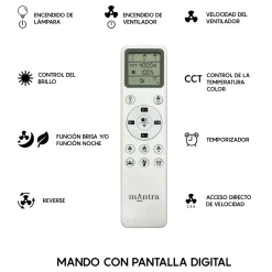 Ventilatore da soffitto luce LED 24W Flower ventilatore 24W bianco/beige