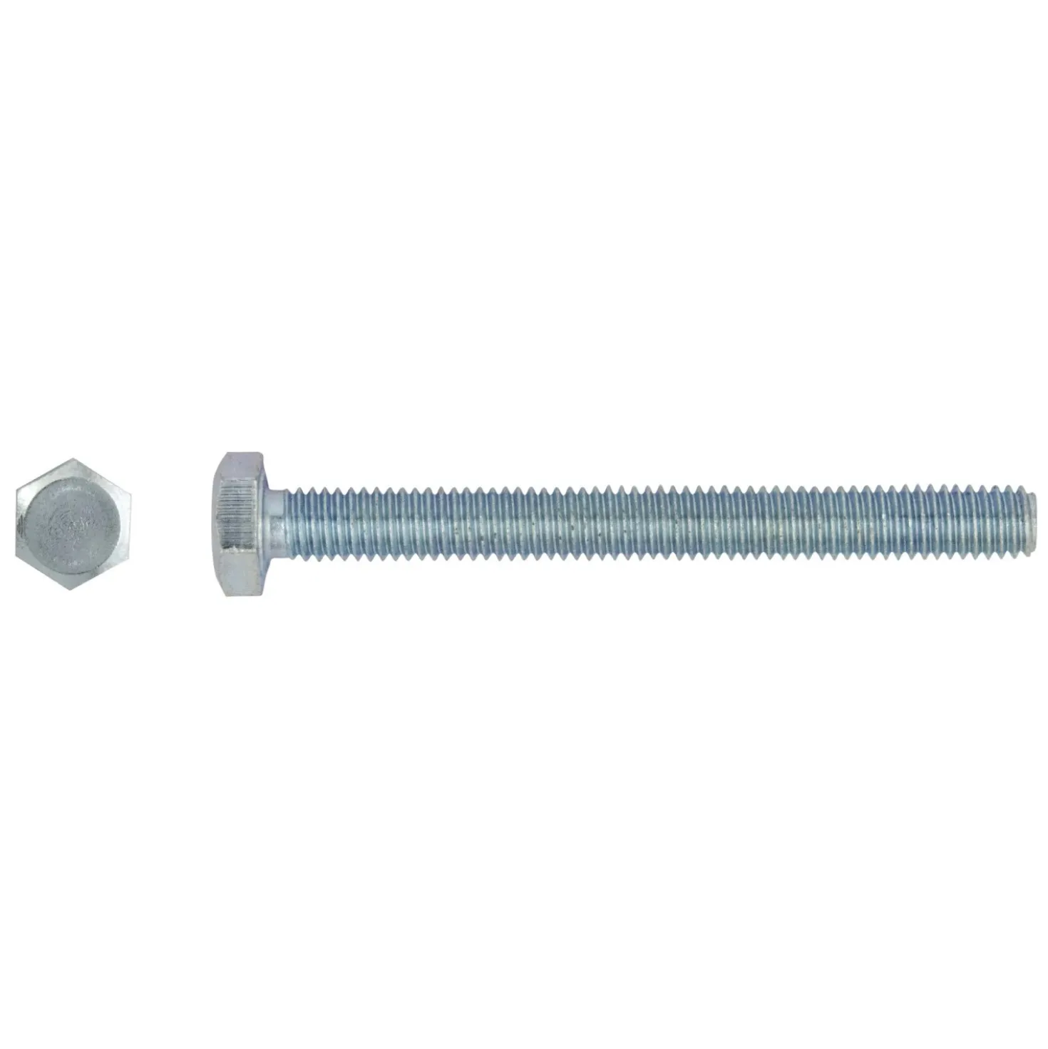Vite ferro a testa esagonale DIN 933 zincata mm 6 x 80 mm 10 x4 pz